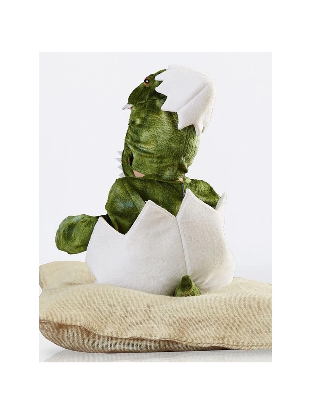 Pottery Barn Kids Green & White Baby Dino Costume Hoodie - Picture 2 of 4